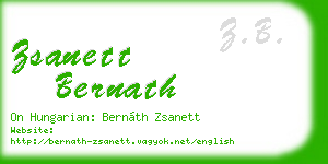 zsanett bernath business card